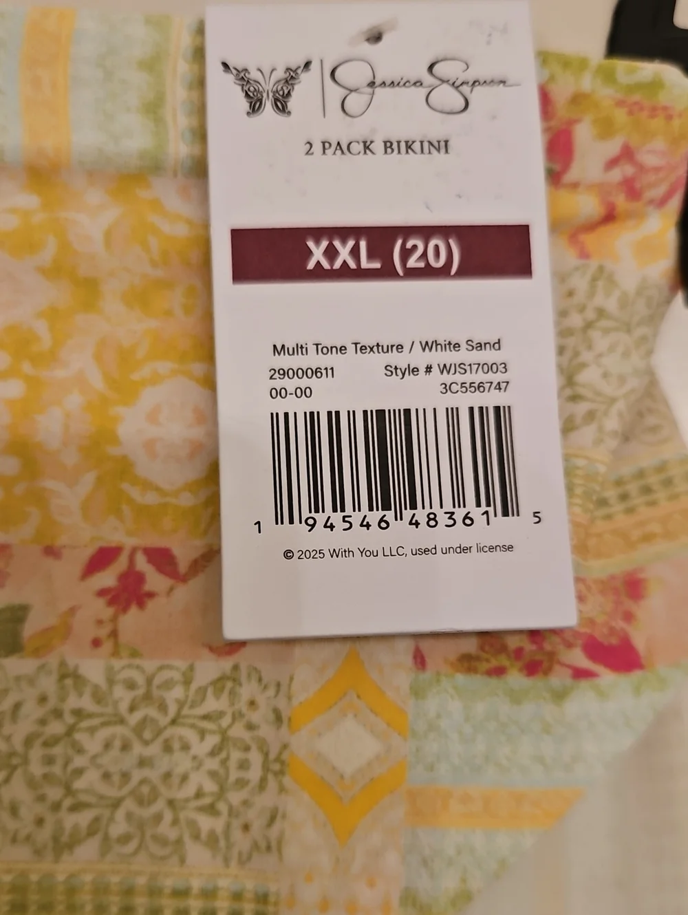 NWT Jessica Simpson Womens XXL 20 Underwear Lot 10 Pairs Brief Bikini Lace Trim